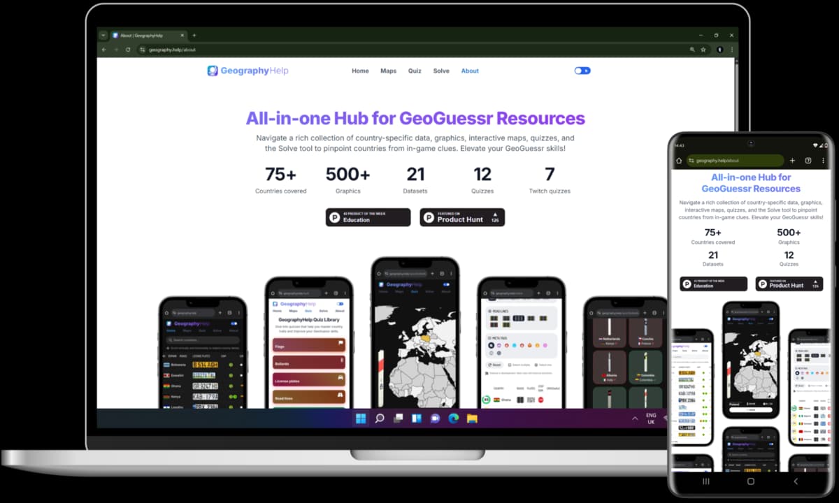 GeographyHelp - GeoGuessr Resource Platform